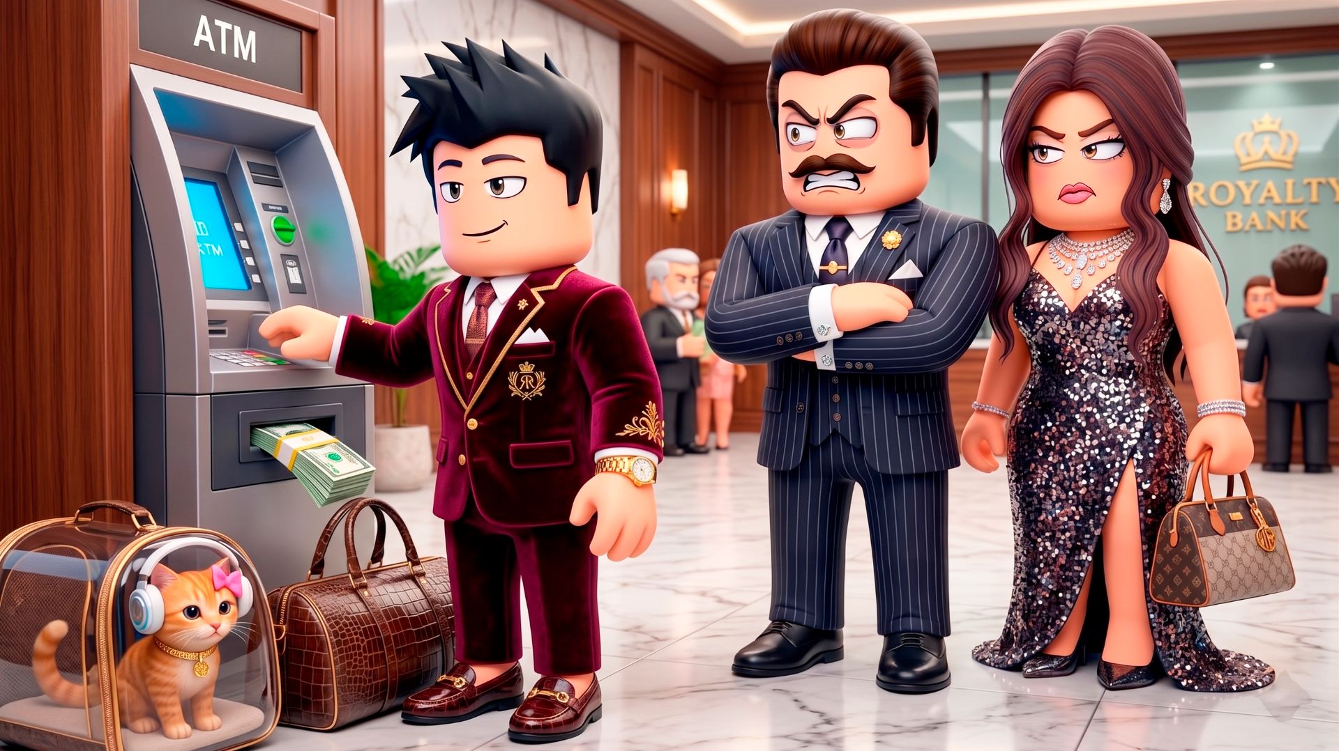 РОДИЛСЯ БОГАТЫМ В БЕДНОЙ СЕМЬЕ?! Часть 2 (Роблокс фильм)