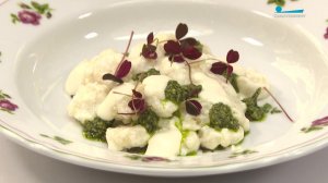 Ленивые вареники с творогом и трюфельной пастой