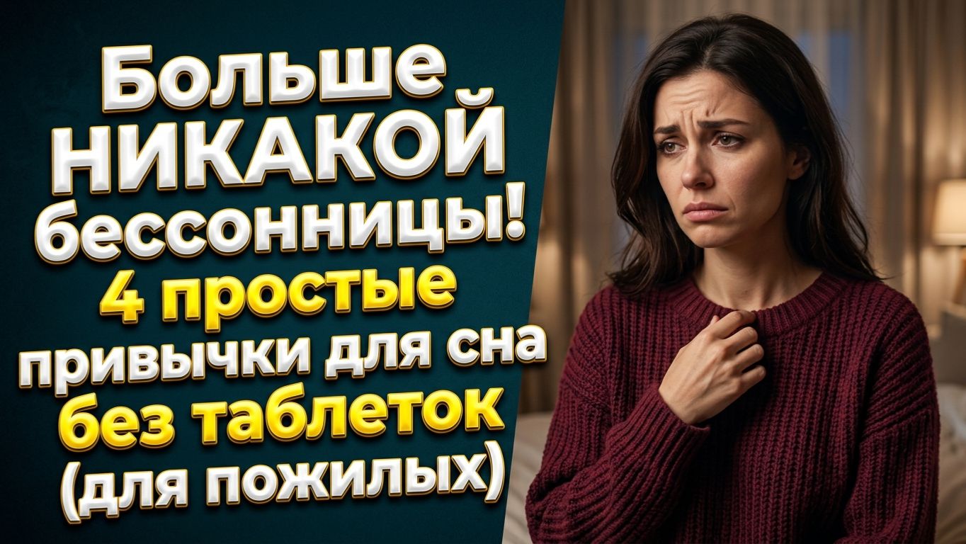 Прощай, бессонница! 4 простых шага к крепкому сну для пожилых (без таблеток)