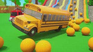 Мультики для детей - Колеса автобуса - Колеса в форме футбольного мяча - Детские песенки для малышей