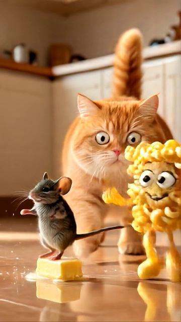 Макарошка, кот и мышь