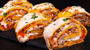 Забудьте, что это тыква! Сырный рулет с фаршем — идеальный ужин!