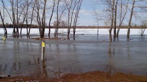 Благоустроенная набережная реки Чулым 14 апреля 2026 года