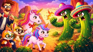 Единорожки (7 серия) 🦄 Кактусы-БАНДИТЫ 🌵Тайна Свирепого Бандита 🔫Кто спасет маленьких Пони? 🐴