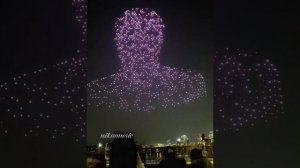 Шоу дронов в Сеуле в честь #bts #combacbts