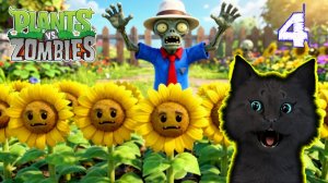 Супер Кот и Растения против зомби РАСТЕНИЕ ЕСТ ЗОМБИ А ЗОМБИ РАСТЕНИЯ #4 🐱 Plants vs Zombies
