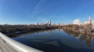 Прогулка по Гагаринскому мосту, Филёвская пойма, Нижние Мнёвники 23 марта 2026, Москва, Россия.