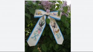 Праздничный бант "Светлая Пасха" (Птица-Зарница): готовая работа