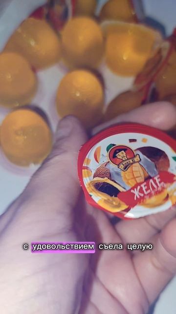 Желе с вкусом манго и кусочками Ната де Коко, упаковка 380 грамм