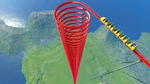 Американские горки длиной 1100 метров в игре "Planet Coaster"
