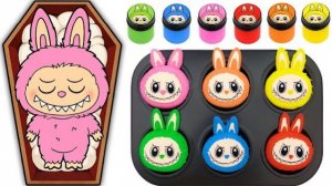 СПАСЕНИЕ ЛАБУБУ ИЗ ГРОБА-КОРОБКИ ⚰️ ЧТО ВНУТРИ РАДУЖНОГО LABUBU ГИГАНТСКАЯ ФОРМА СМЕШИВАНИЕ ASMR