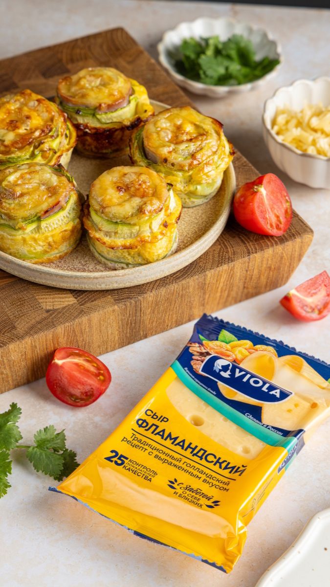 Рулетики с ветчиной и сыром