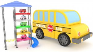 Детские цвета с транспортными средствами. Детские цвета автомобилей. Парковка транспортных средств