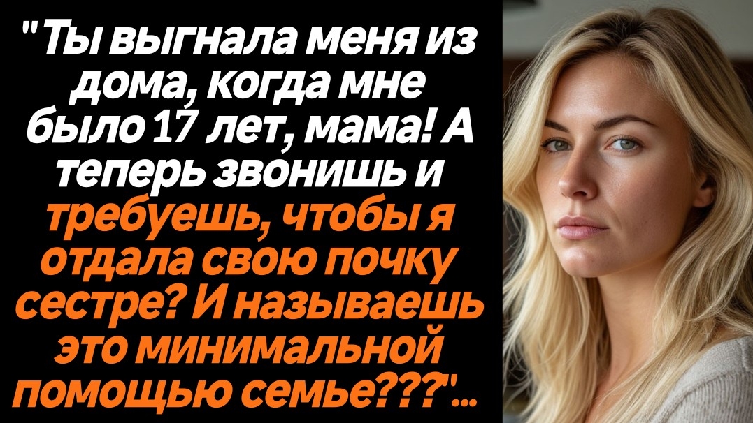 Жизненные истории/Теперь ты звонишь и требуешь, чтобы я отдала свою почку сестре