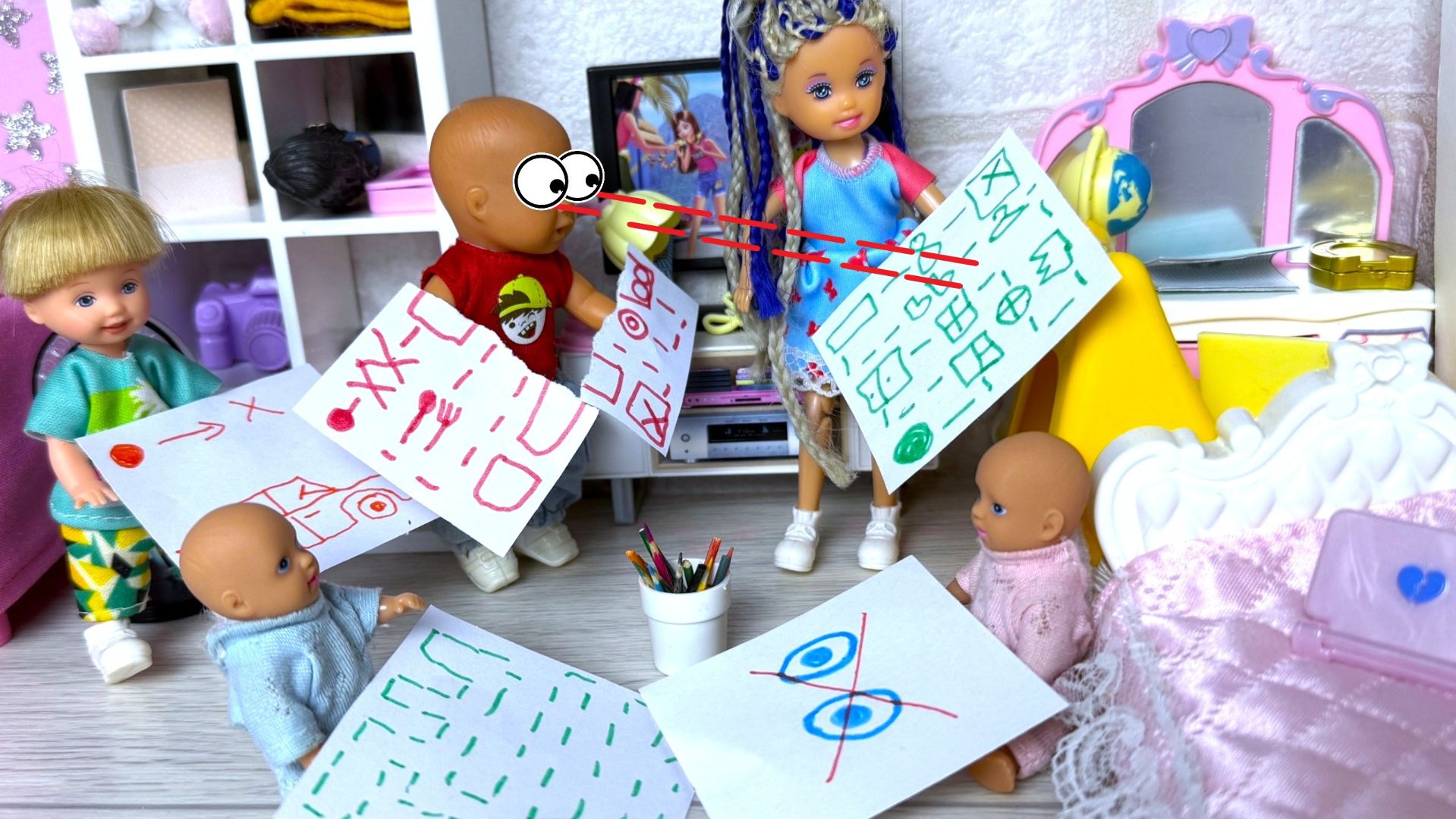 КТО ПЕРВЫЙ НАЙДЕТ КЛАД?😁 КАРТА СОКРОВИЩ 👀🗺️ Катя и Макс веселая семейка куклы Барби мультики