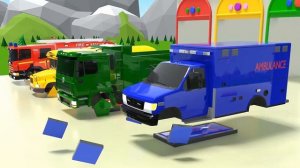 Мультики для детей про машинки – Фигурки и разноцветные футбольные мячи – Детские песенки для детей