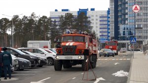 Учения пожарных в ЖК «Философский камень» в Когалыме