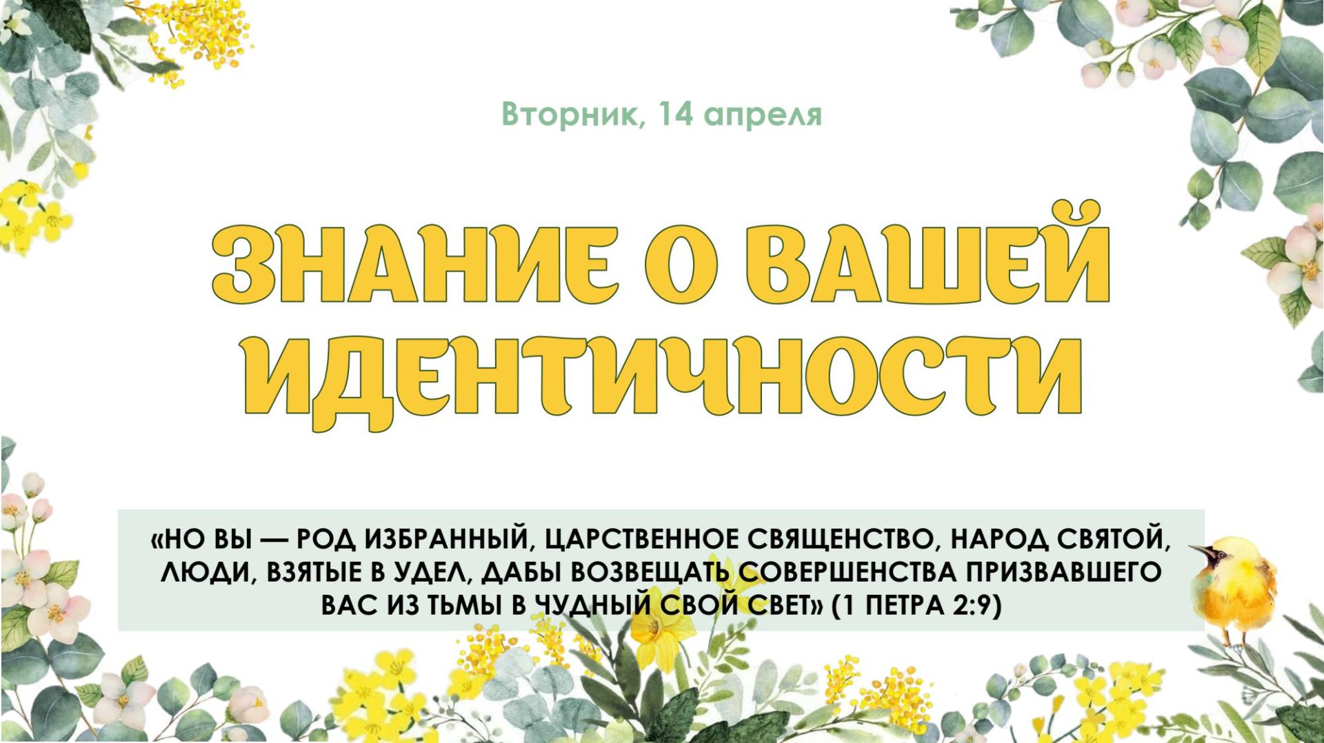 Знание о вашей идентичности