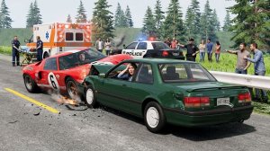 BeamNG Drive - Реалистичные аварии при обгоне
