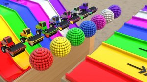 Детские игрушки машинки трактора футбольные мячи 3D-слайды для раскрашивания изучение цветов и цифр
