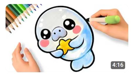 КАК НАРИСОВАТЬ ЛАМАНТИНА ЛЕГКО 🐋 ✨