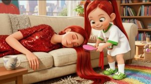 Непослушная Мира подстригла мамины волосы чтобы купит плюшевого мишку. Охотники на демонов.