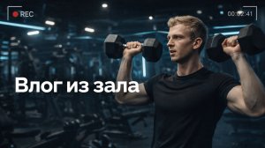 Влог: Тренажерный зал. Тренирую плечи и руки.
