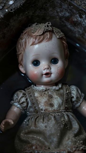 Заброшенная кукла: история забвения #заброшенные_игрушки #странные_истории #кадры_ужаса