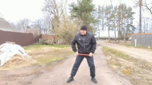 Занятия с палкой Тайцзи Бань в деревне (3)