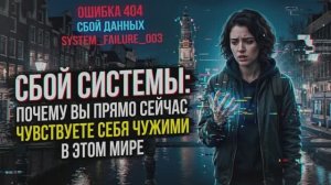Сбой системы: почему вы прямо сейчас чувствуете себя чужими в этом мире
