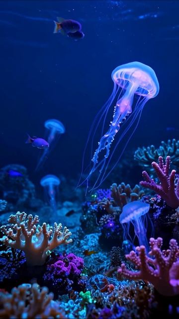 Подводный мир медуз: завораживающая красота #медузы #океан #природа