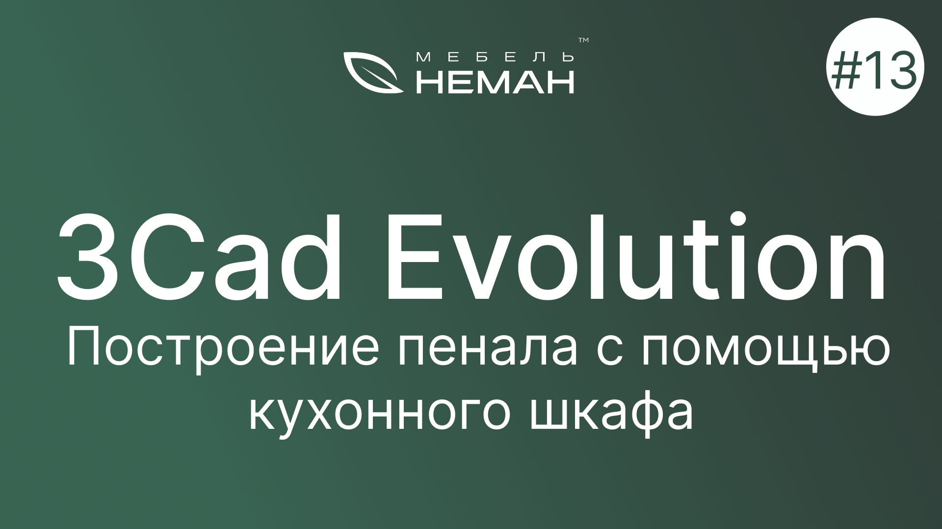 Мебель-Неман уроки 3Cad Evolution. Урок №13. Построение пенала с помощью кухонного шкафа