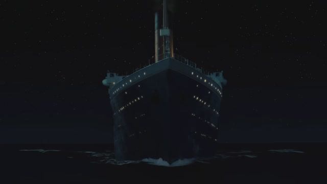 Титаник 1997 Столкновение с Айсбергом 14 Апреля в 23:40 минут. В 2к.