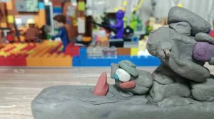 пластилиновый танк КВ76 против LEGO танков