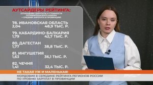 Мордовия в середине рейтинга регионов России по уровню зарплат в провинции