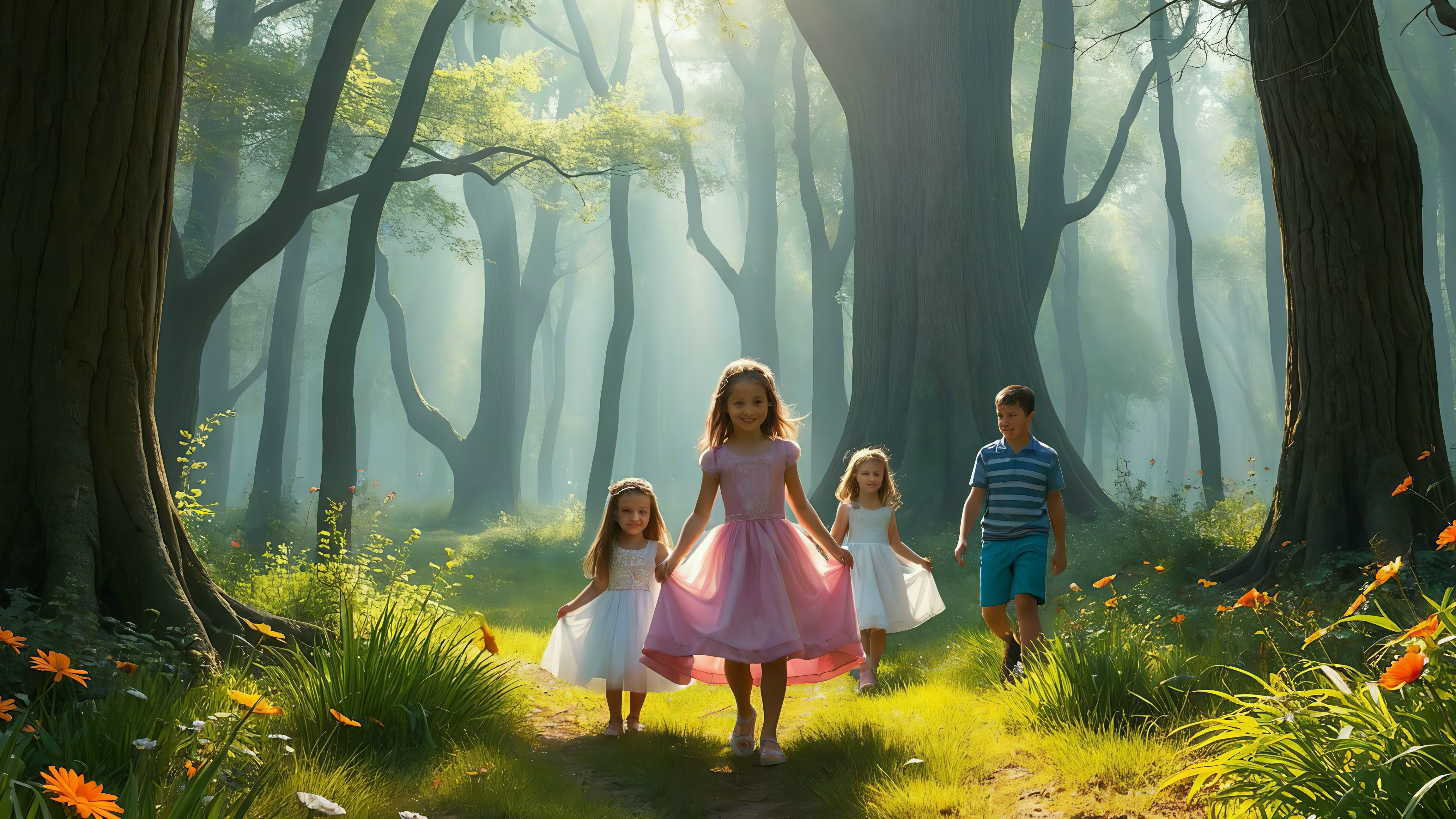 Маленькая принцесса в лесу