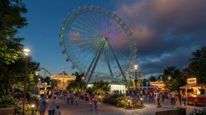 Подсветка колеса обозрения