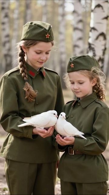 Надежда и утрата: молчание голубей в мире войн #девочки #мир #война