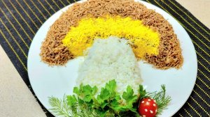 Слоёный Салат «Боровик» — Изумительно Красивый салат «Боровик» на Праздничный стол!