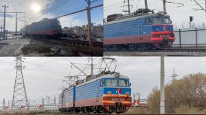 2 красавца-частника в одном месте с разницей в 5 лет. Электровозы ВЛ10у - 691; 636; 630; 621 «НТС»