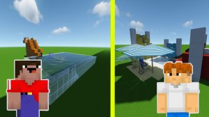 НУБ И ПРО СТРОЯТ АКВАПАРК ЗА 15 СЕКУНД / 1 МИНУТА / 5 МИНУТ МАЙНКРАФТ БИТВА СТРОИТЕЛЕЙ MINECRAFT