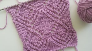 🔷 Двойные ажурные ромбы — узор спицами: Сложная геометрия для стильных вещей 🔷