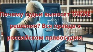 Почему судьи выносят ТАКИЕ решения? Вся правда о российском правосудии.