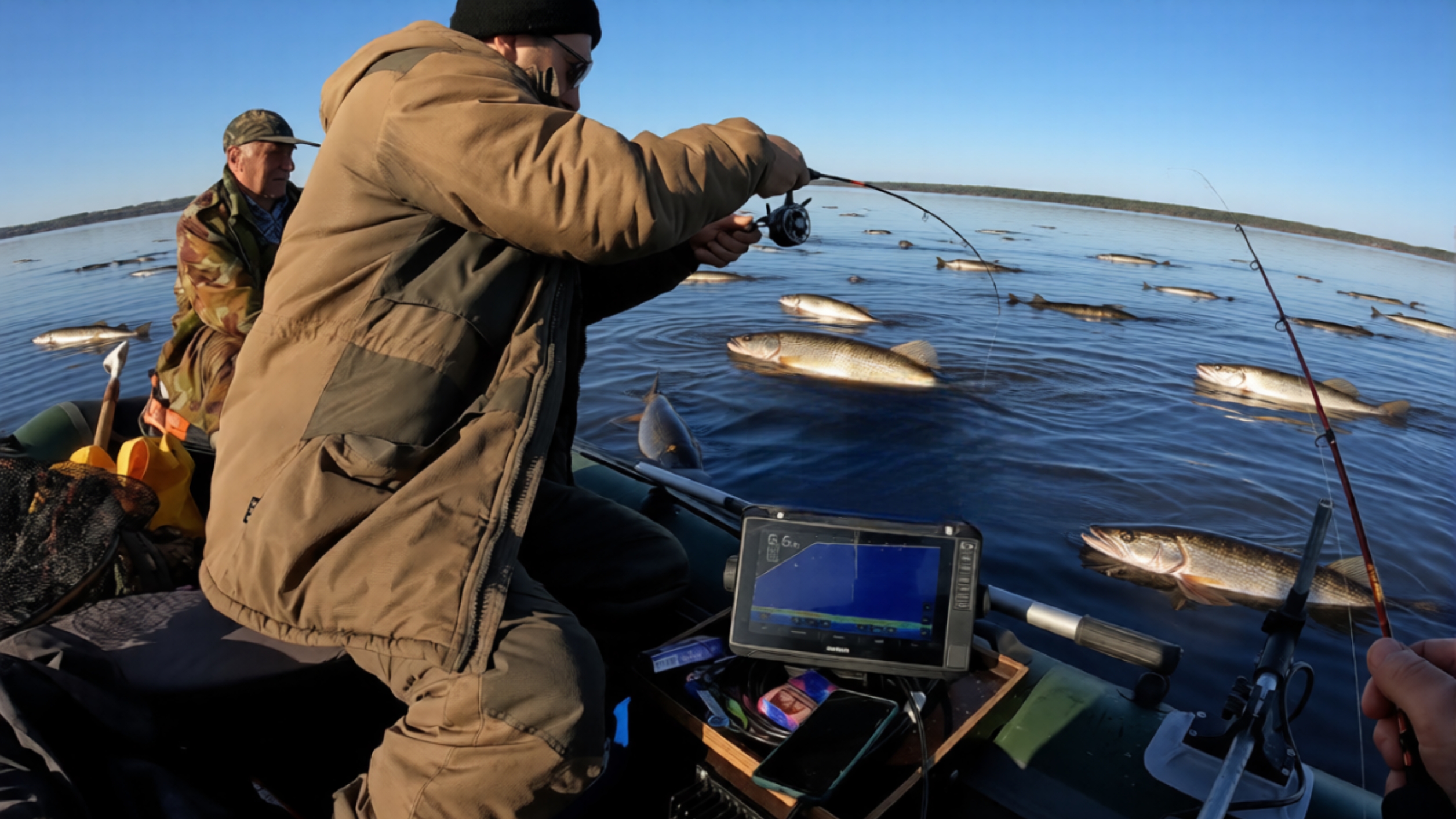 Вот это рыбалка ПОД ЛОДКОЙ ТОННЫ РЫБЫ, БЕШЕНЫЙ КЛЕВ СУДАКА И ЩУКИ. Ловля судака и щуки весной.
