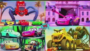 МАШИНКИ ТАЧКИ МОЛНИЯ МАКВИН ГИГАНТСКИЙ ПОЖИРАТЕЛЬ 🏎️⚡🔥