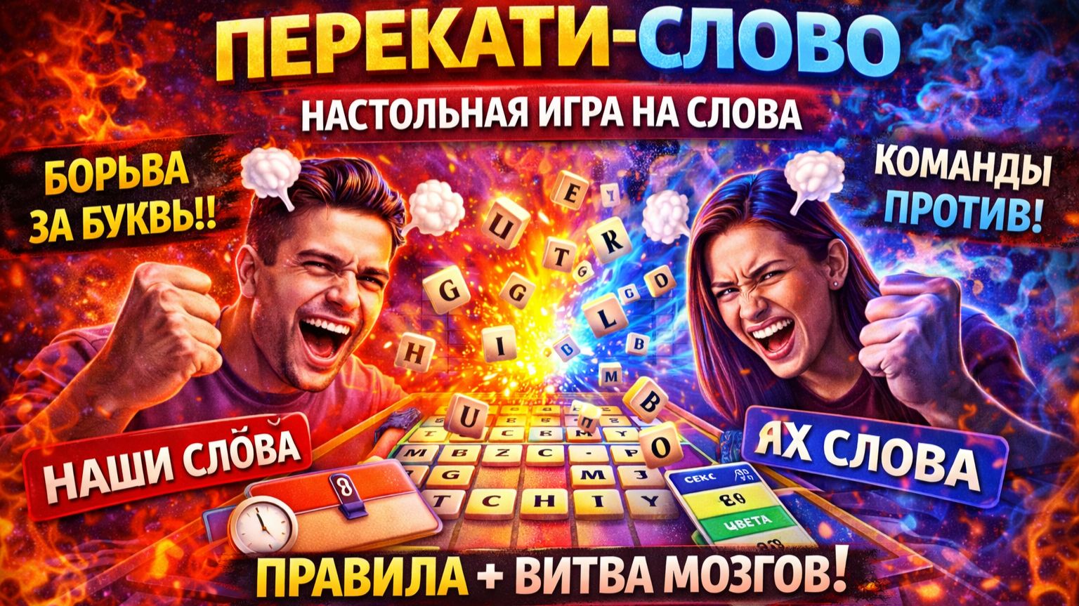 Перекати-слово — правила настольной игры | как играть | игра на слова и команды