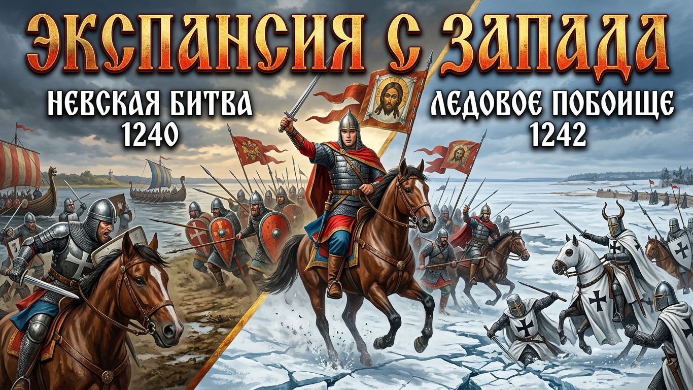 Экспансия с Запада: Невская битва, Ледовое побоище