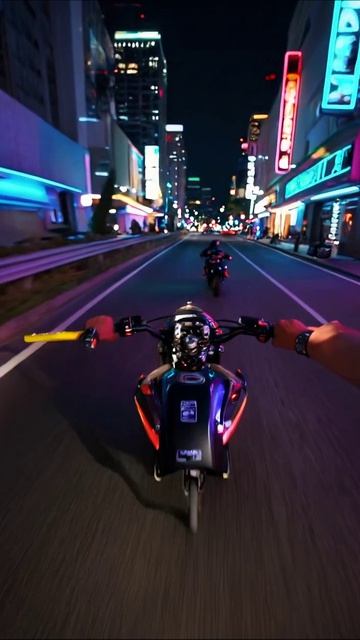 Ночная гонка на мотоциклах в городе #мотоциклы #гонки #ночнойгород