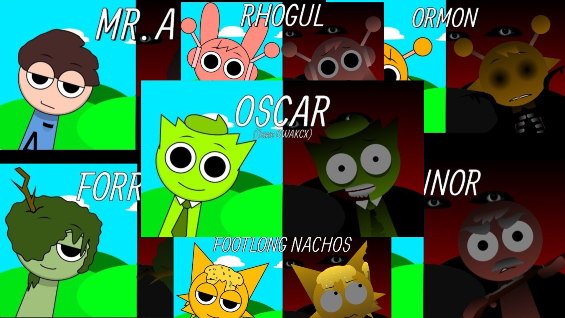 спрунки новые дополнительные персонажи от Footlong Nachos