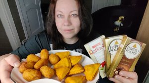 Мукбанг  Горячая штучка ЧебуПицца, Хотстеры, Шоколадки Ферреро Рошер, Раффаэлло